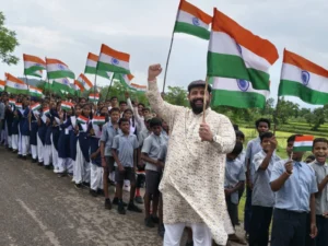 गोबरीपाट में प्रबल प्रताप सिंह जूदेव के नेतृत्व में निकली भव्य तिरंगा यात्रा