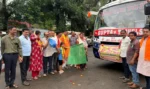 राधे मोहन रामायण समिति गौरेला के 42 श्रद्धालुओं का जत्था नर्मदा परिक्रमा के लिए रवाना,